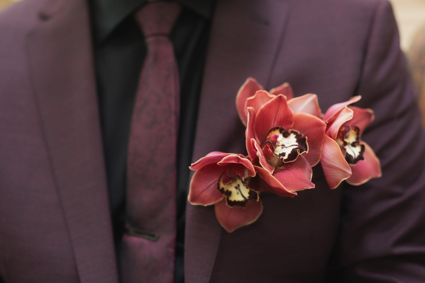 The Beau Pocket Square Florals Boutonniere